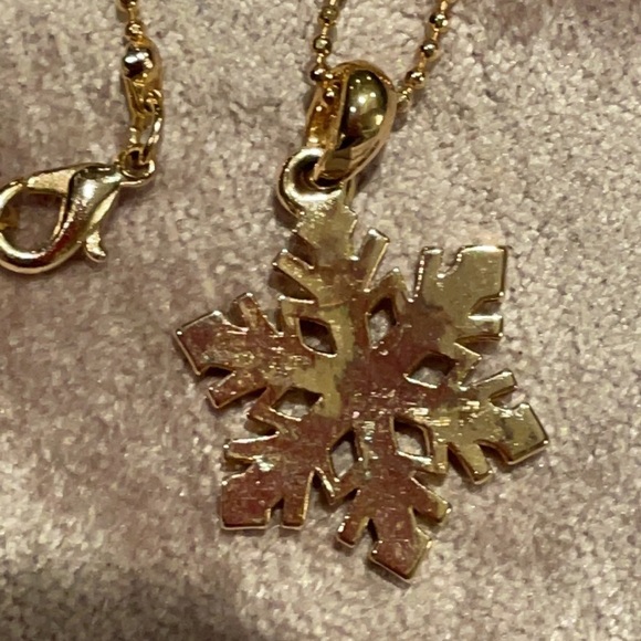 Colorful  Snowflake Pendant Necklace g - Picture 4 of 5